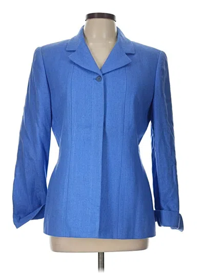 Pre-owned Carlisle Silk Blazer Jacket In Blue