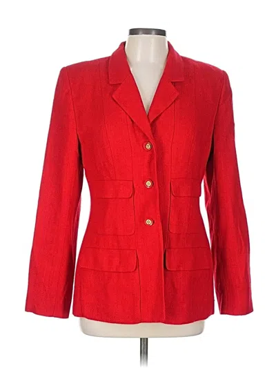 Pre-owned Carlisle Silk Blazer Jacket In Red