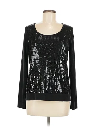 Pre-owned Carlisle Silk Pullover Sweater In Black