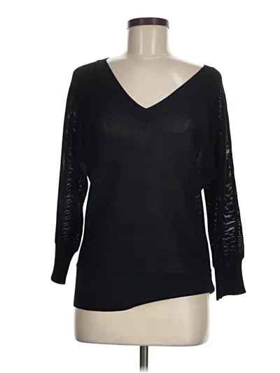 Pre-owned Carlisle Silk Pullover Sweater In Black