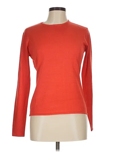 Pre-owned Carlisle Silk Pullover Sweater In Orange