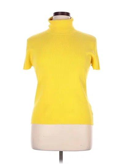 Pre-owned Carlisle Silk Pullover Sweater In Yellow