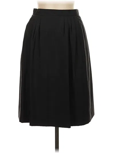 Pre-owned Carlisle Silk Skirt In Black