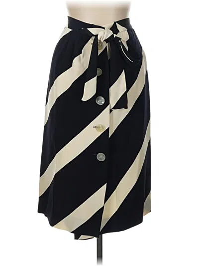 Pre-owned Carlisle Silk Skirt In Black