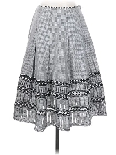 Pre-owned Carlisle Silk Skirt In Gray