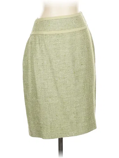 Pre-owned Carlisle Silk Skirt In Green