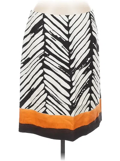 Pre-owned Carlisle Silk Skirt In Orange