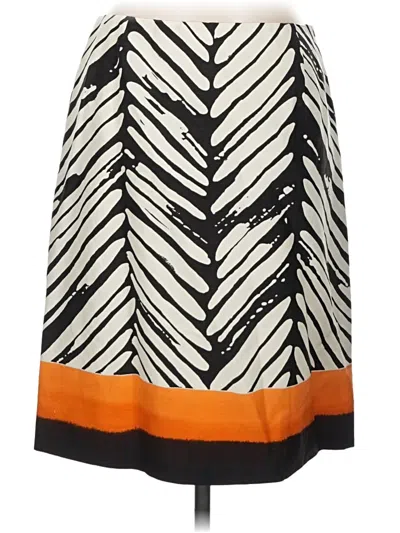 Pre-owned Carlisle Silk Skirt In Orange
