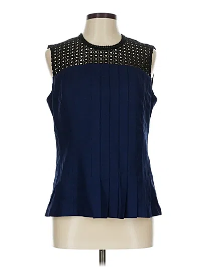 Pre-owned Carlisle Sleeveless Blouse In Blue