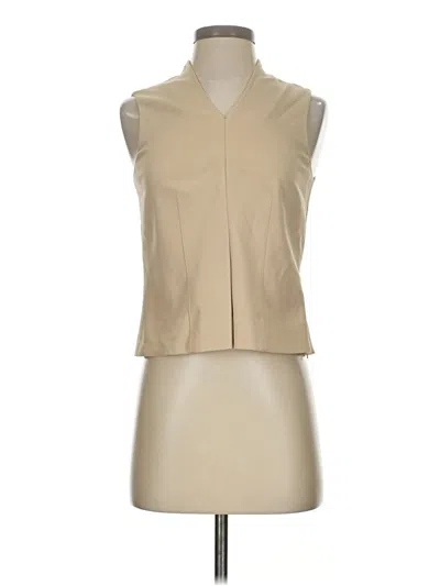 Pre-owned Carlisle Sleeveless Blouse In Brown