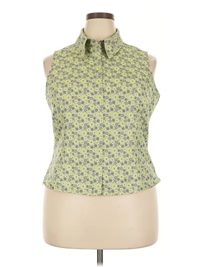 Pre-owned Carlisle Sleeveless Blouse In Green