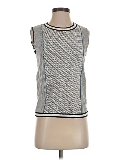 Pre-owned Carlisle Sleeveless Blouse In Silver