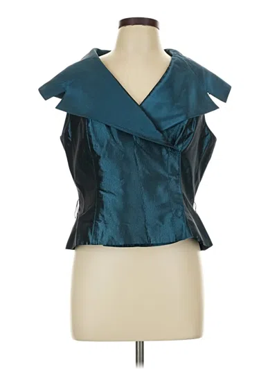 Pre-owned Carlisle Sleeveless Blouse In Teal