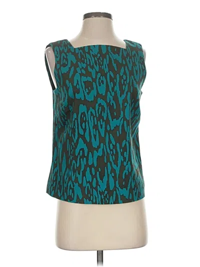 Pre-owned Carlisle Sleeveless Blouse In Teal