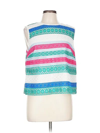 Pre-owned Carlisle Sleeveless Blouse In White