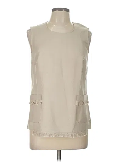 Pre-owned Carlisle Sleeveless Blouse In White