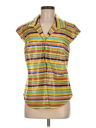 Pre-owned Carlisle Sleeveless Blouse In Yellow