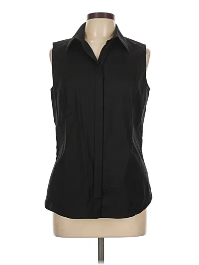 Pre-owned Carlisle Sleeveless Button Down Shirt In Black