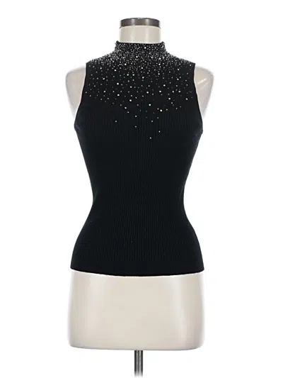 Pre-owned Carlisle Sleeveless Top Black Halter Neckline Tops