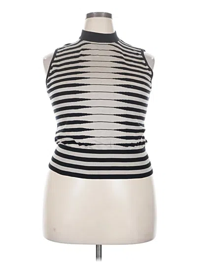 Pre-owned Carlisle Sleeveless Top Silver Halter Neckline Tops