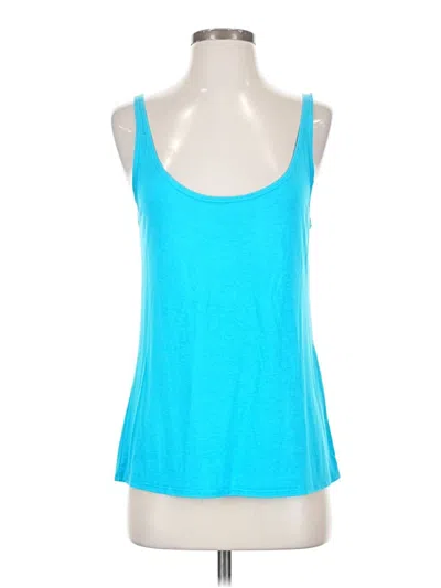 Pre-owned Carlisle Tank Top Blue Halter Neckline Tops