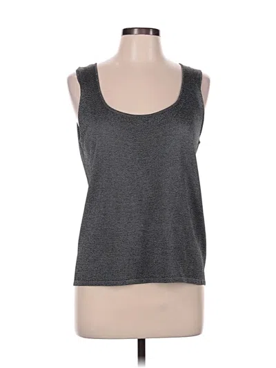 Pre-owned Carlisle Tank Top Gray Halter Neckline Tops