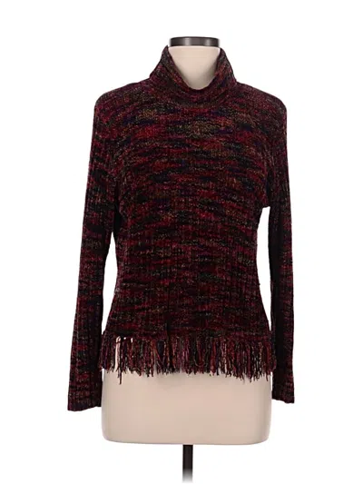 Pre-owned Carlisle Turtleneck Sweater In Burgundy