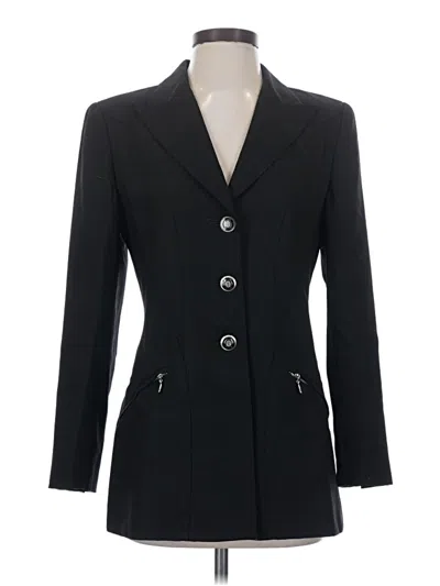 Pre-owned Carlisle Wool Blazer Jacket In Black