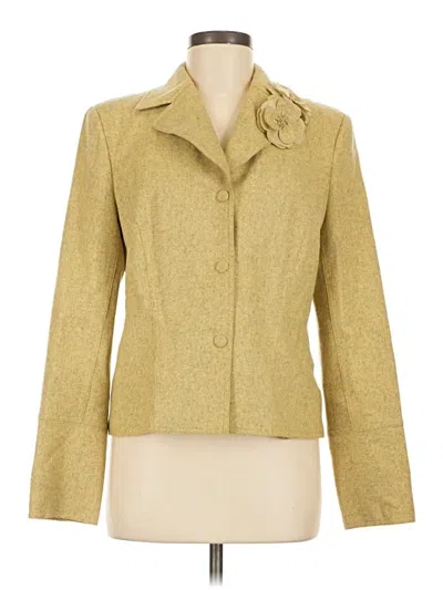 Pre-owned Carlisle Wool Blazer Jacket In Gold