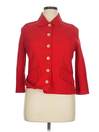 Pre-owned Carlisle Wool Blazer Jacket In Red