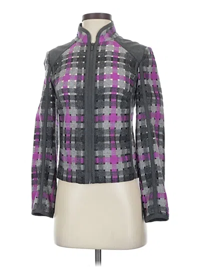 Pre-owned Carlisle Wool Coat In Purple