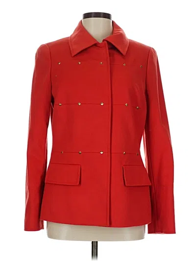 Pre-owned Carlisle Wool Coat In Red