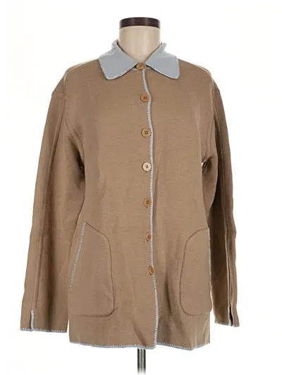 Pre-owned Carlisle Wool Coat In Tan