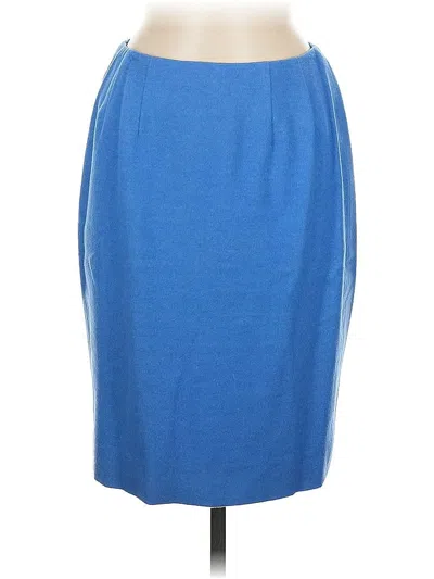 Pre-owned Carlisle Wool Skirt In Blue