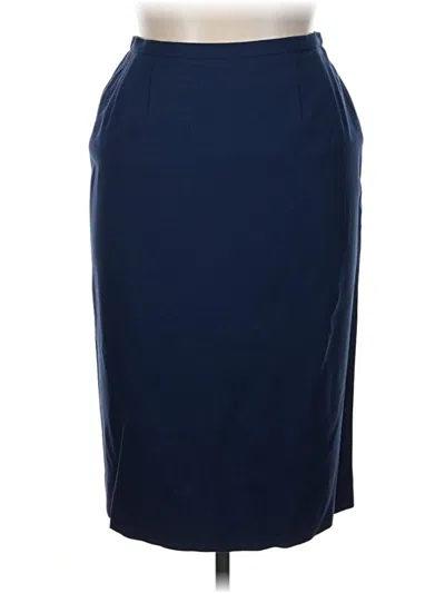 Pre-owned Carlisle Wool Skirt In Blue