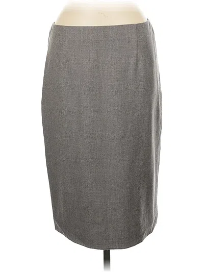Pre-owned Carlisle Wool Skirt In Gray