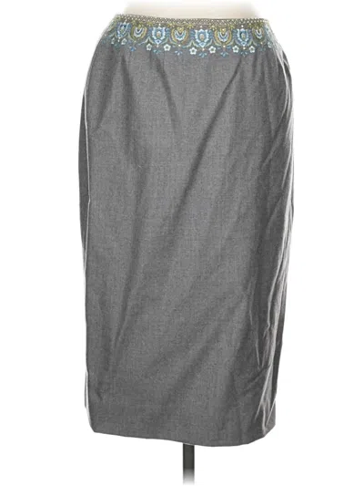 Pre-owned Carlisle Wool Skirt In Gray