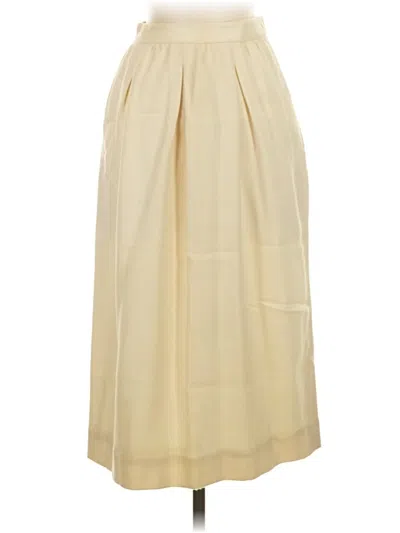 Pre-owned Carlisle Wool Skirt In Ivory