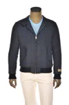 Carlo Barbera Beto Double Windowpane Cashmere Jacket In Black