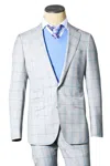 Carlo Barbera Checked Super 170's Suit In Gray