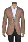 Carlo Barbera Houndstooth Wool-cashmere Sport Jacket In Brown
