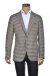 Carlo Barbera Shepherd Check Wool-cashmere Sport Jacket In Gray