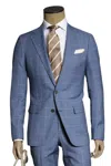 Carlo Barbera Windowpane Wool Suit (super 170's) In Multi
