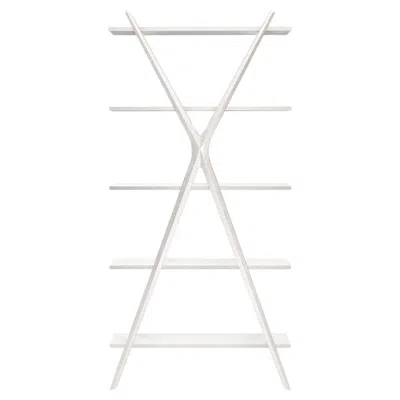 Pre-owned Carlo Contin Cross Bookcase In Ashwood White By