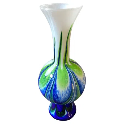 Pre-owned Carlo Moretti 1970s  For Opaline Florence Space Age Opaline Glass Italian Vase In Transparent