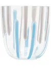 Carlo Moretti Abstract Stripe Print Glass In White
