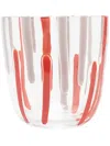 Carlo Moretti Abstract Stripe Print Glass In White