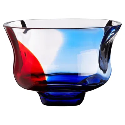Pre-owned Carlo Moretti Affresco Vase By  In Blue