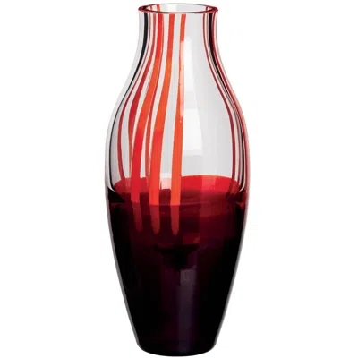 Pre-owned Carlo Moretti Angel  Contemporary Mouth Blown Murano Glass Vase In Sand