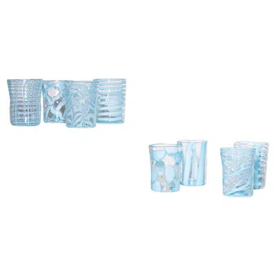 Pre-owned Carlo Moretti Blue Murano Glassware, 1970s, Set Of 8